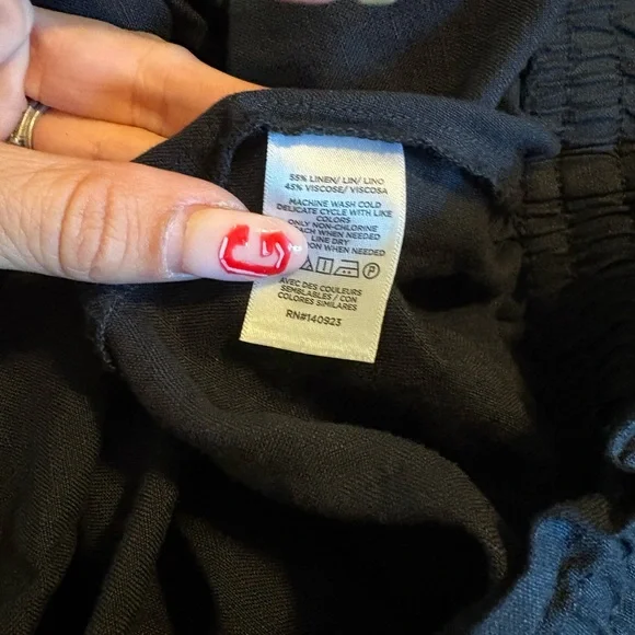 NWT new LOFT High Waist Black Women's Shorts size large 0205 - Picture 8 of 9